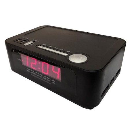 Sonnet Sonnet Industries R-1212 Wireless Charging Clock Radio with 2 USB Charging Ports R-1212